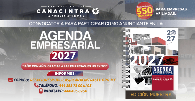 TE INVITAMOS A PARTICIPAR EN LA 
AGENDA EMPRESARIAL 2027: LLEVA 
TUS PRODUCTOS Y SERVICIOS A LAS 
GRANDES INDUSTRIAS A TRAVÉS DE 
UN FORMATO FÍSICO DE GRAN 
IMPACTO Y BAJO COSTO.