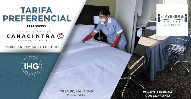 Tarifa convenio para tu próxima 
visita a STAYBRIDGE.