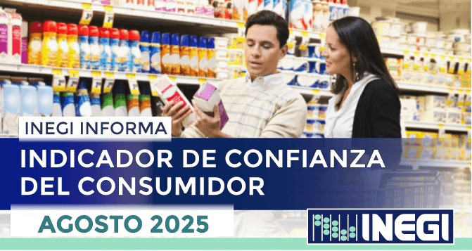 ESTADÍSTICA: EL INSTITUTO NACIONAL 
DE ESTADÍSTICA Y GEOGRAFÍA (INEGI) 
Y EL BANCO DE MÉXICO DAN A CONOCER 
EL ICC DE AGOSTO DE 2025.