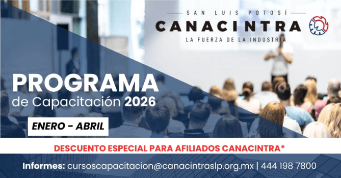 PROGRAMA: TE INVITAMOS A CONOCER EL PRIMER CUATRIMESTRE DEL PROGRAMA DE CAPACITACIÓN 2026. DESCUENTO ESPECIAL PARA AFILIADOS, MÁS INFORMACIÓN.